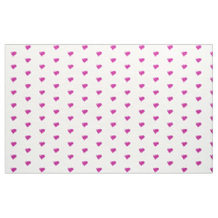 Rosa Herzen Custom Polyester Weave Fabric Stoff