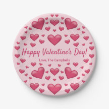 Rosa Herzen Frohen Valentinstag & Benutzerdefinier