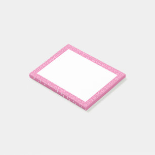 Rosa Herzen gerahmte Post-it-Notizen Post-it Klebezettel