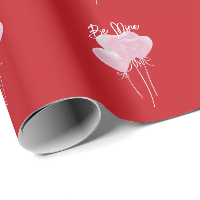 Rosa Herzen Geschenkpapier (Rolleneckpunkt)