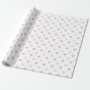 Rosa Herzen Geschenkpapier