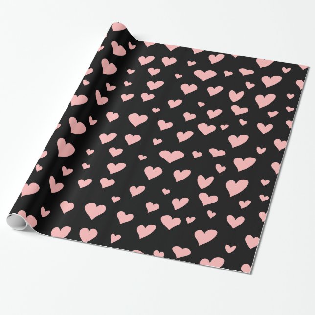 Rosa Herzen Geschenkpapier (Ungerollt)