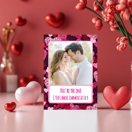 Rosa Herzen Ich schreibe Ihnen sofort zurück Foto Feiertagskarte