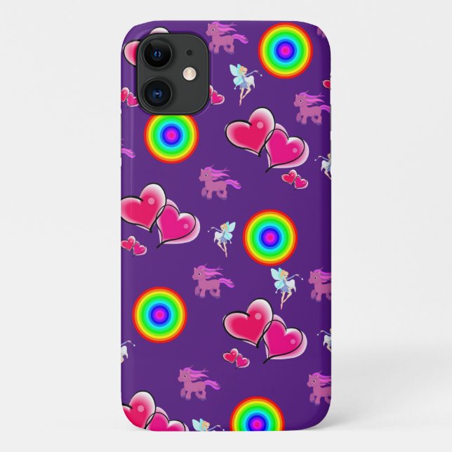 Rosa Herzen iPhone-Hülle Case-Mate iPhone Hülle (Rückseite)