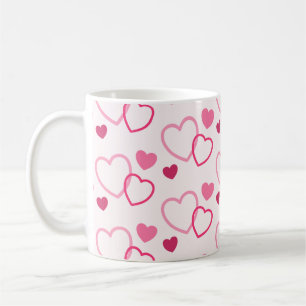 Rosa Herzen Kaffeetasse