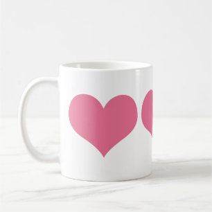 Rosa Herzen Kaffeetasse