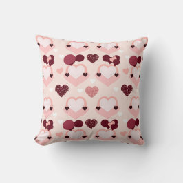Rosa Herzen Kissen