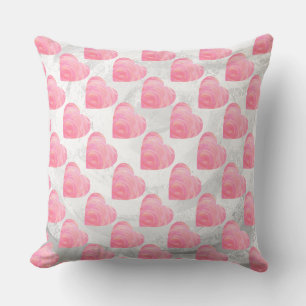 Rosa Herzen Kissen