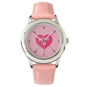 Rosa Herzen Liebe U Custom Watch Armbanduhr