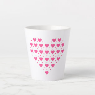 Rosa Herzen Milchtasse