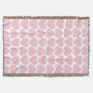 Rosa Herzen Muster, Romantisch, Liebe Decke