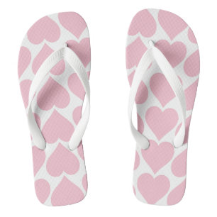 Rosa Herzen Muster, Romantisch, Liebe Flip Flops