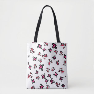 Rosa Herzen Muster – Süßes Doodle-Design