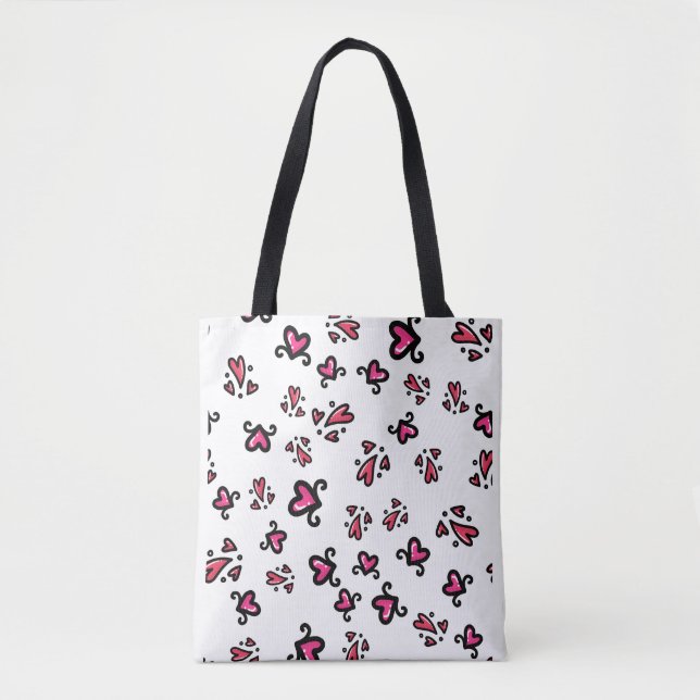 Rosa Herzen Muster – Süßes Doodle-Design (Vorderseite)