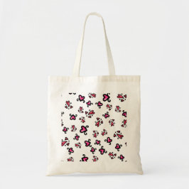 Rosa Herzen Muster – Süßes Doodle-Design Tragetasche