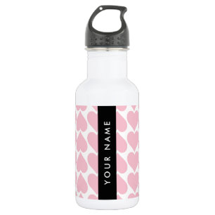 Rosa Herzen, Romantik, Ihr Name, Personalisieren Edelstahlflasche