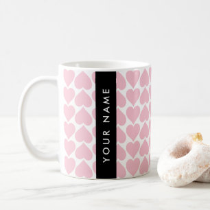 Rosa Herzen, Romantik, Ihr Name, Personalisieren Kaffeetasse
