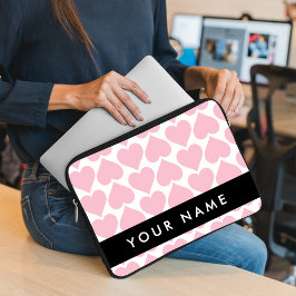 Rosa Herzen, Romantik, Ihr Name, Personalisieren Laptopschutzhülle