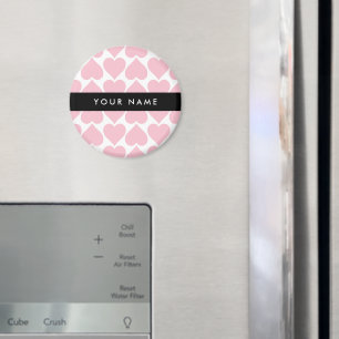 Rosa Herzen, Romantik, Ihr Name, Personalisieren Magnet