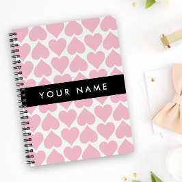 Rosa Herzen, Romantik, Ihr Name, Personalisieren Planer