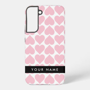 Rosa Herzen, Romantisch, Ihr Name, Personalisieren Samsung Galaxy Hülle