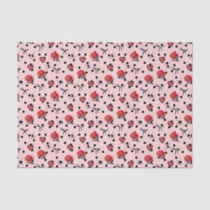 Rosa Herzen, Rose und Bogen (Design 18 Pink Series Seidenpapier