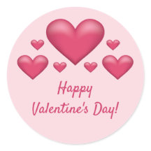 Rosa Herzen und frohen Valentinstag Text