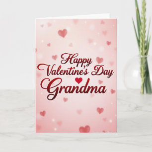 Rosa Herzen Valentinstag Oma Karte