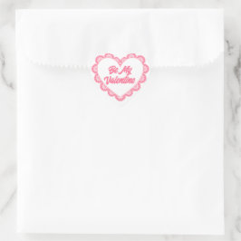 Rosa Herzklammer Land Valentine Sticker