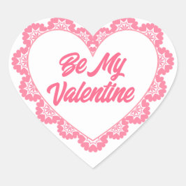 Rosa Herzklammer Land Valentine Sticker