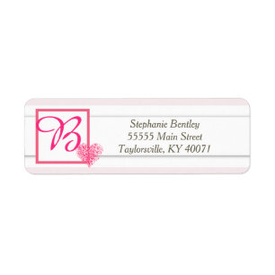 Rosa Herzklopfen Confetti Hochzeitshilfsadresse Et