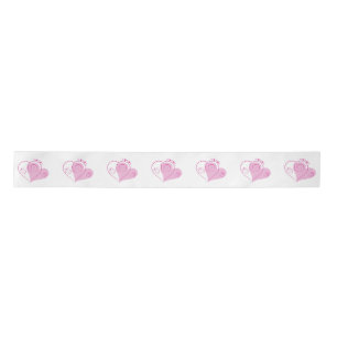 Rosa Herzleiste Satinband