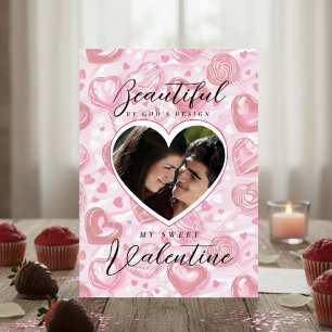 Rosa Herzlutscher zum Valentinstag Feiertagskarte