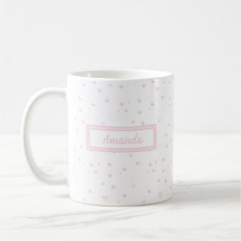 Rosa Herzmuster Giro Romantische Wasserfarbe Kaffeetasse