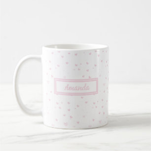 Rosa Herzmuster Giro Romantische Wasserfarbe Kaffeetasse