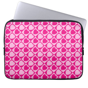 Rosa Herzmuster Laptopschutzhülle