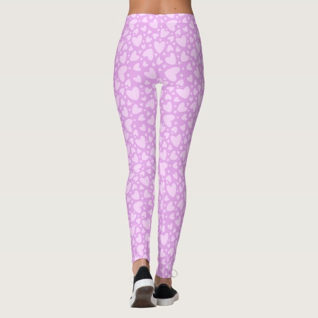rosa Herzmuster Leggings (Rückseite)