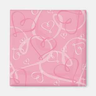rosa Herzmuster Magnet