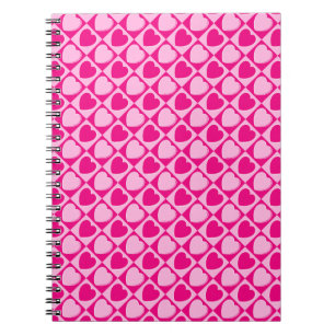 Rosa Herzmuster Notizblock