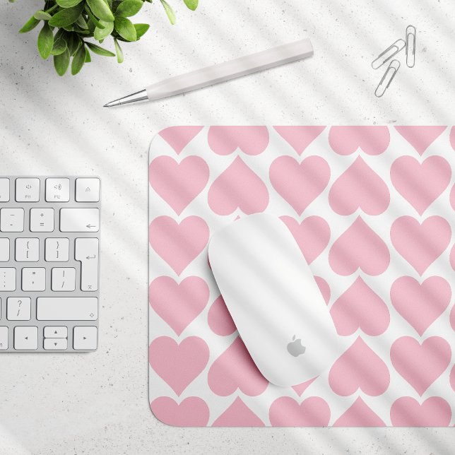 Rosa Herzmuster, Romantik, Liebe Mousepad (Von Creator hochgeladen)