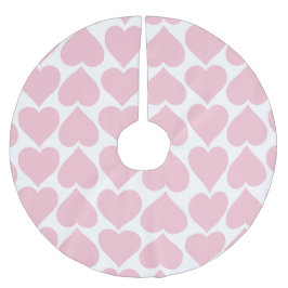 Rosa Herzmuster, Romantik, Liebe Polyester Weihnachtsbaumdecke