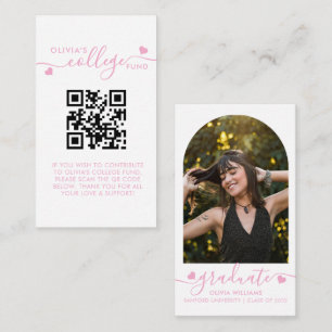 Rosa Herzschrift QR Code Uni Fund Arch Foto Begleitkarte
