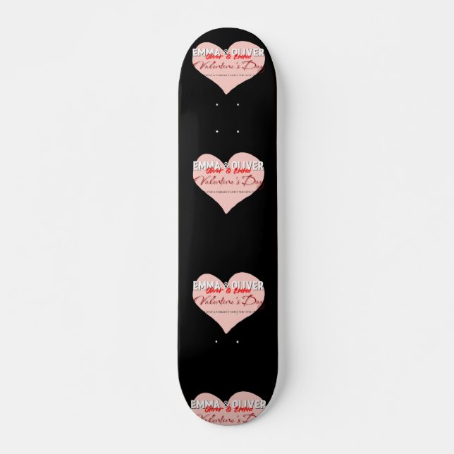 Rosa Herzvalentine Skateboard (Vorne)