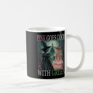 Rosa Hexe wird gut mit grüner Halloween-Hexe Kaffeetasse