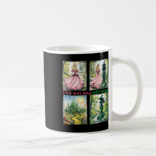 Rosa Hexe wird gut mit grüner Halloween-Hexe Kaffeetasse
