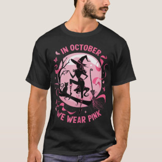 Rosa Hexen-Halloween-Kostüm Brustkrebs  T-Shirt