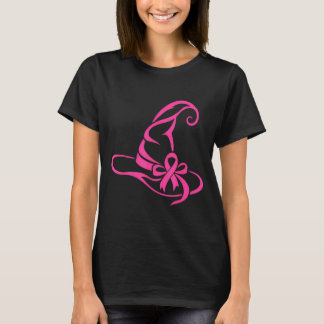 Rosa Hexenhut Brustkrebs-Bewusstseins-Schleife T-Shirt