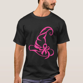 Rosa Hexenhut Brustkrebs-Bewusstseins-Schleife T-Shirt