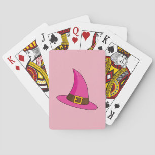 Rosa Hexenhut Spielkarten