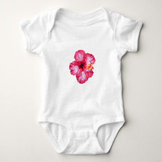 Rosa Hibiskus Aloha Blume Baby Strampler